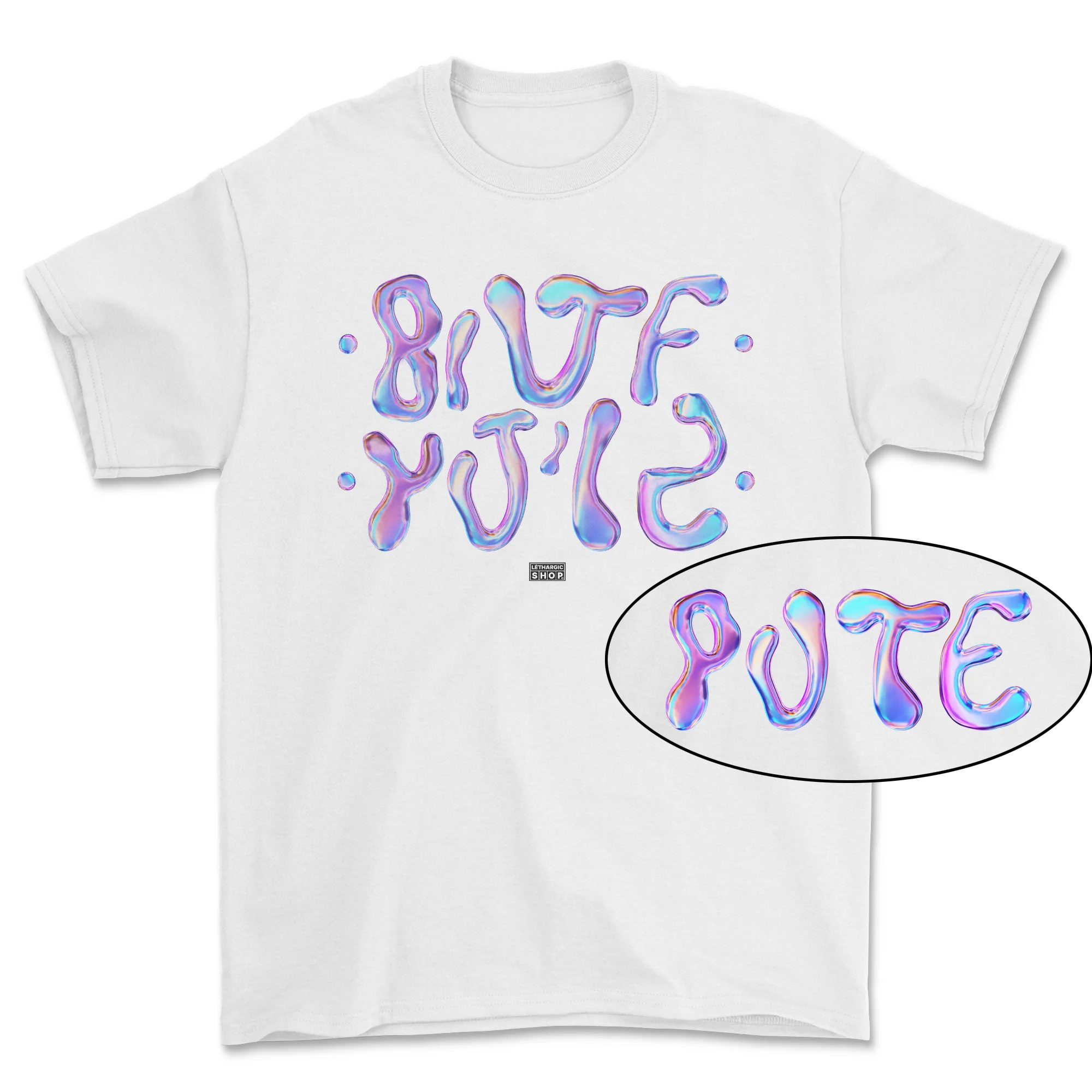 T-shirt - Message secret texturé PUTE - Image 3